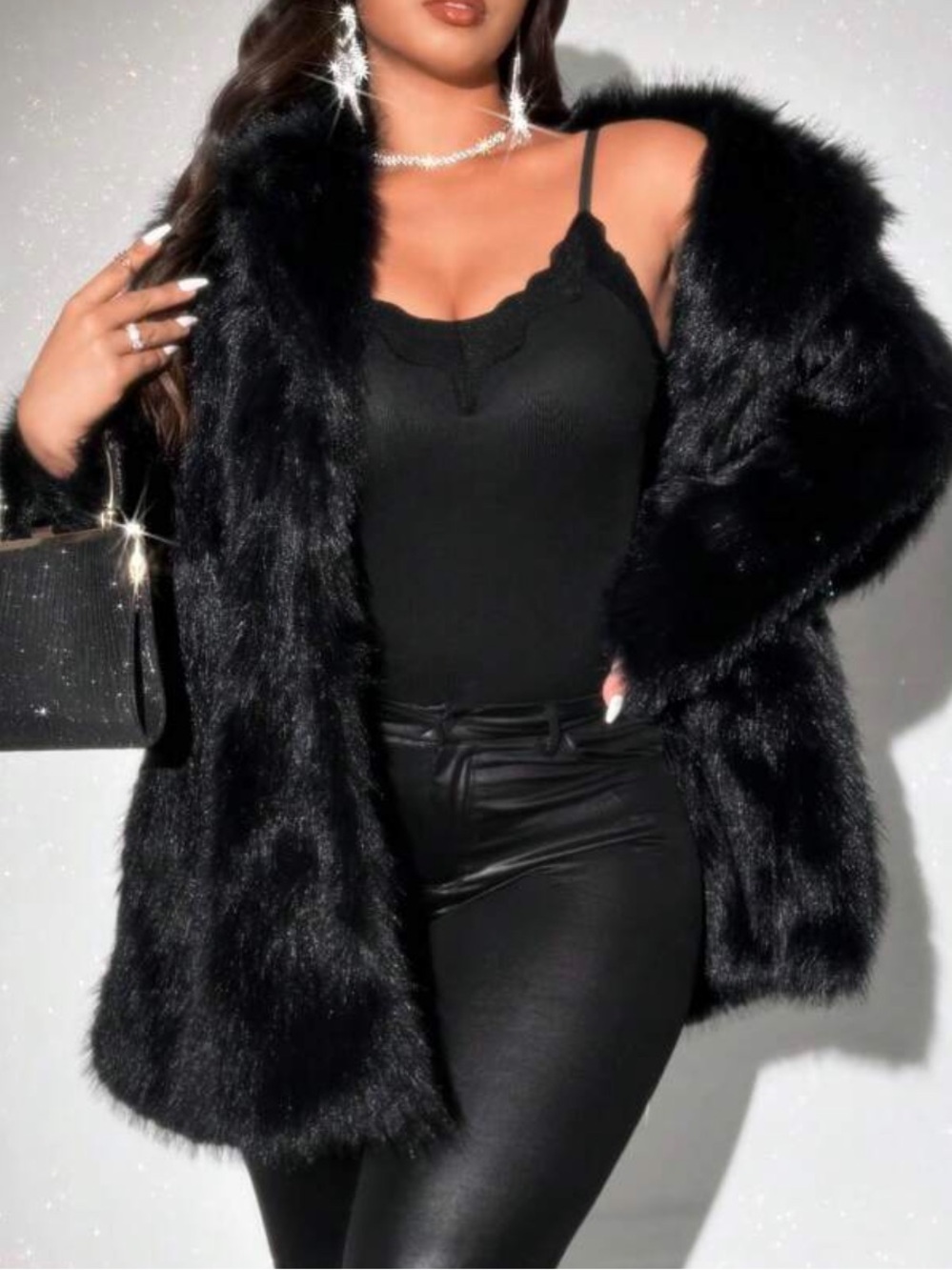 Black Faux Fur Coat - Chic Women's Jacket